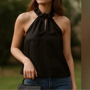 SHEIN Black Halter Neck Top